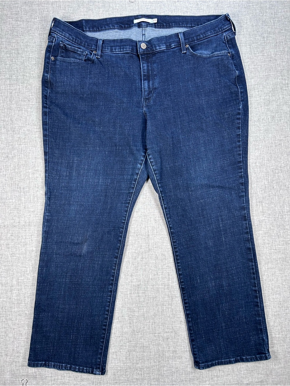 Levis Classic Straight Jeans Womens 22W Dark Wash Stretch Denim Blue 696-4